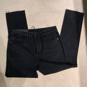 Helmut Lang high rise crop jeans